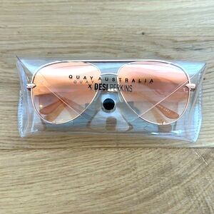 Quay x Desi Perkins Aviator Style Sunglasses